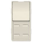Simply Automated UPB Faceplate, Single Rocker & 4 Bar Buttons, Light Almond